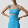 Slice-tennisjurk - azuurblauw