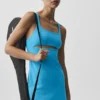 Slice-tennisjurk - azuurblauw