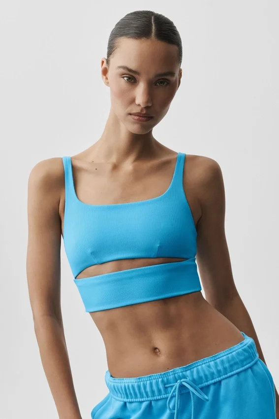 Slit Bra – azuurblauw