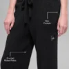 Snuggle Up-trui met High-Waist broek met wijde pijpen - Zwart