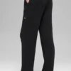 Snuggle Up-trui met High-Waist broek met wijde pijpen - Zwart