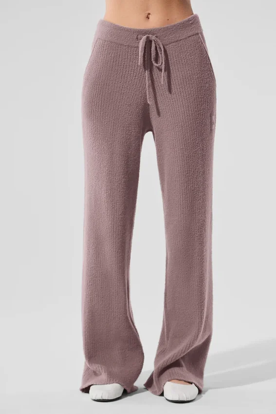 Snuggle Up-trui met High-Waist-taille en wijde pijpen – Mushroom
