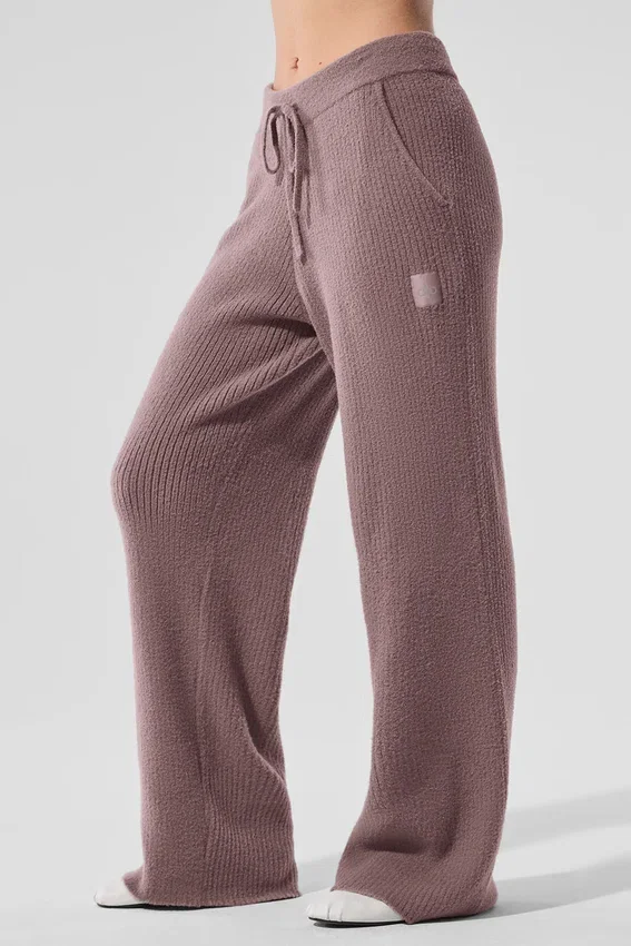Snuggle Up-trui met High-Waist-taille en wijde pijpen – Mushroom