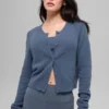 Snuggle up Truien Cropped Cardigan - Bluestone
