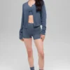 Snuggle up Truien Cropped Cardigan - Bluestone