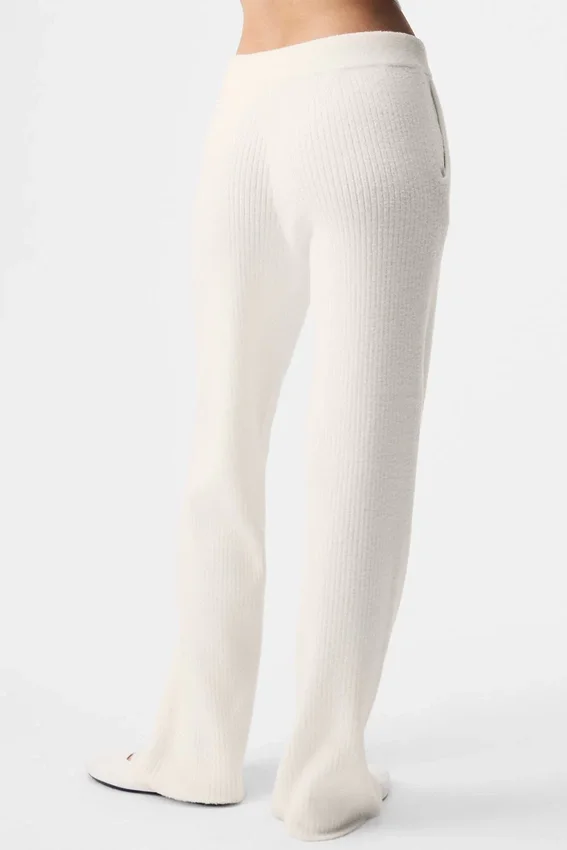 Snuggle up Truien High-Waist Wide Leg Broek - Ivory