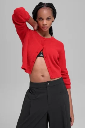 Snuggle up Truien kort vest - felrood