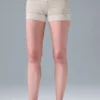 Sport Play High-Waist gebreide korte broek - ivoor/alabaster