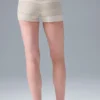 Sport Play High-Waist gebreide korte broek - ivoor/alabaster