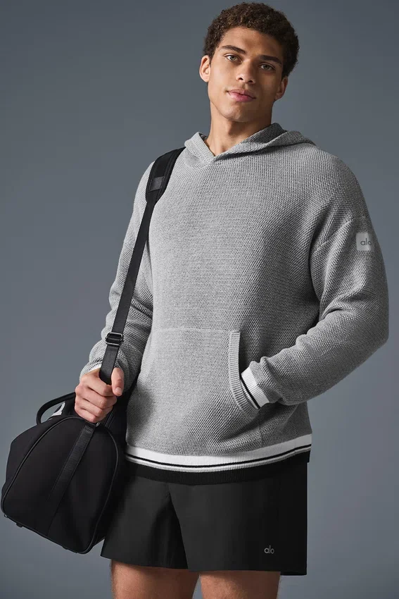 Sportclub-trui met capuchon - Athletic Heather Grey
