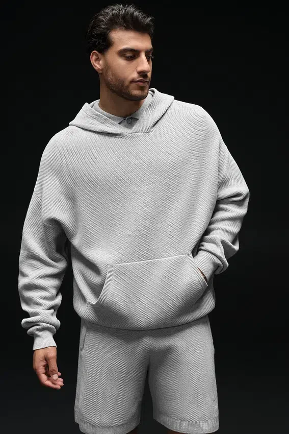 Sportclub-trui met capuchon - Athletic Heather Grey