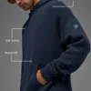 Sports Club gebreide Hoodie - marineblauw