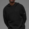 Sports Club trui met gebreide hoodie - Zwart
