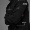 Sports Club trui met gebreide hoodie - Zwart