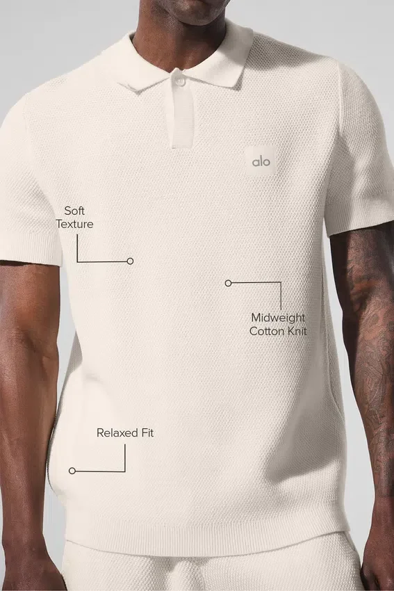 Sports Club Truien Knit Polo - Ivoor