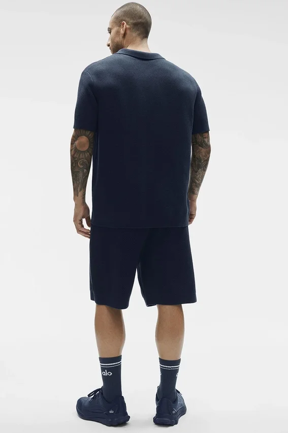 Sports Club Truien Knit Polo - Marineblauw