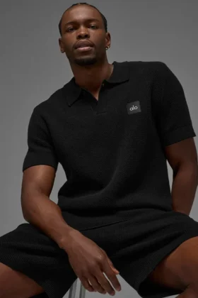 Sports Club Truien Knit Polo - Zwart