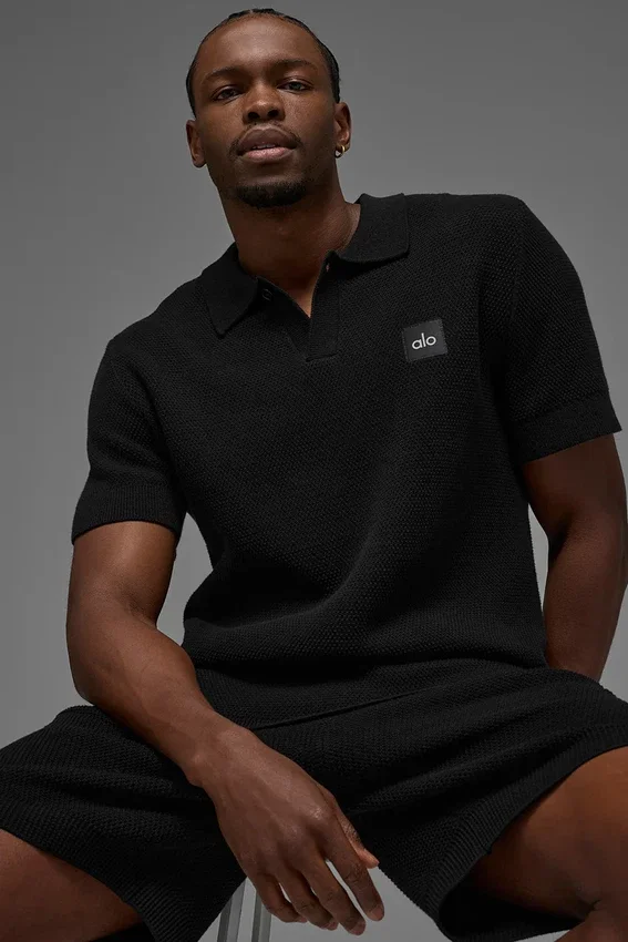 Sports Club Truien Knit Polo - Zwart