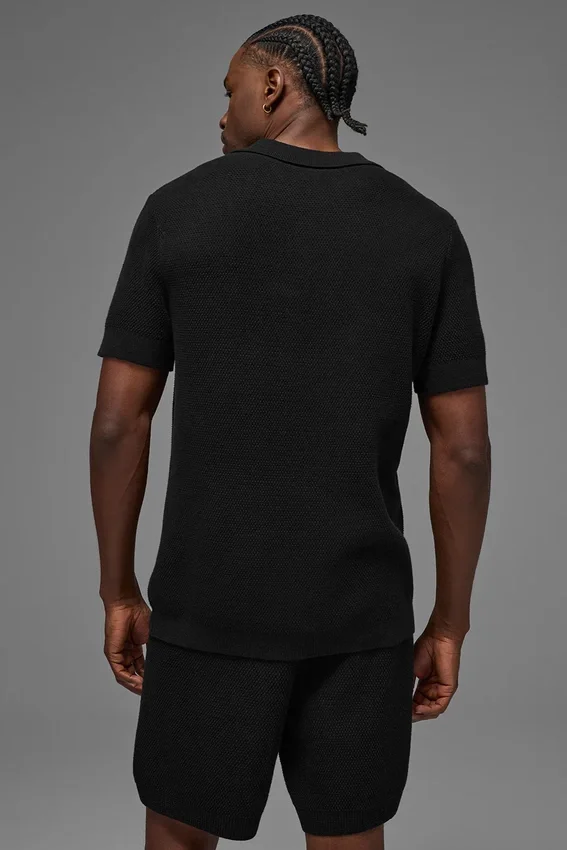 Sports Club Truien Knit Polo - Zwart