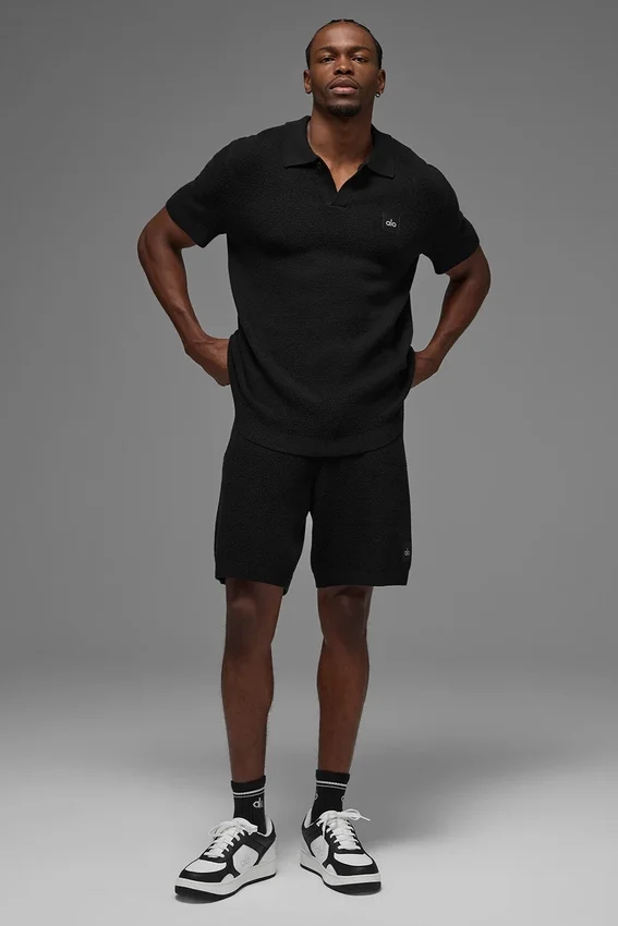 Sports Club Truien Knit Polo - Zwart