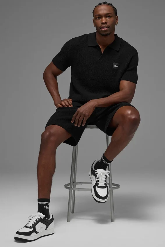 Sports Club Truien Knit Polo - Zwart