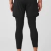 Stability 2-in-1-broek - Zwart/Zwart