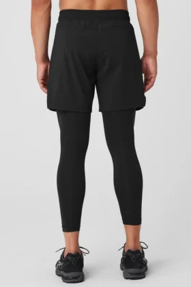 Stability 2-in-1-broek – Zwart/Zwart