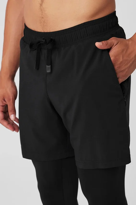 Stability 2-in-1-broek - Zwart/Zwart