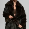 Starstruck-jas van imitatiebont - Midnight Brown/Black