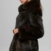 Starstruck-jas van imitatiebont - Midnight Brown/Black