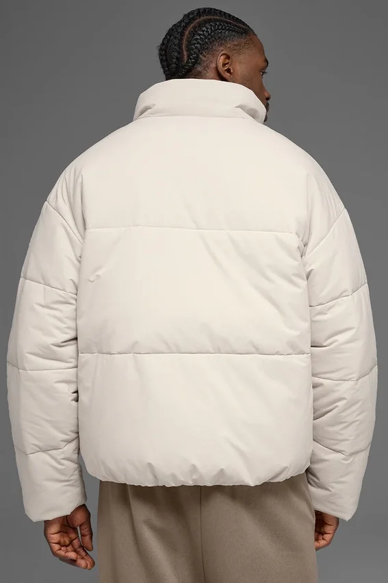 Stretch geweven street-puffer - Bone