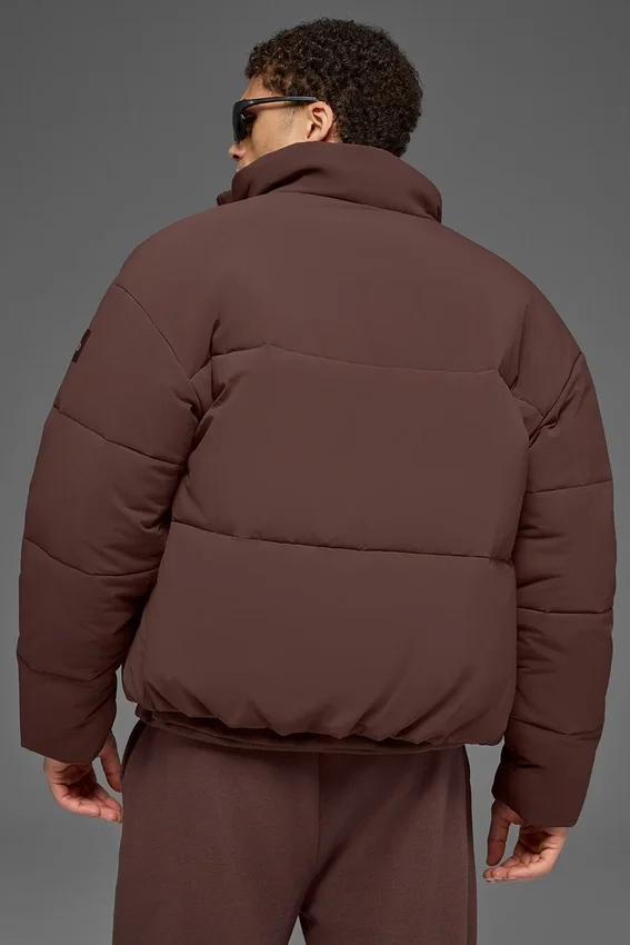Stretch geweven Street Puffer - Brownstone
