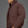 Stretch geweven Street Puffer - Brownstone