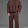 Stretch geweven Street Puffer - Brownstone