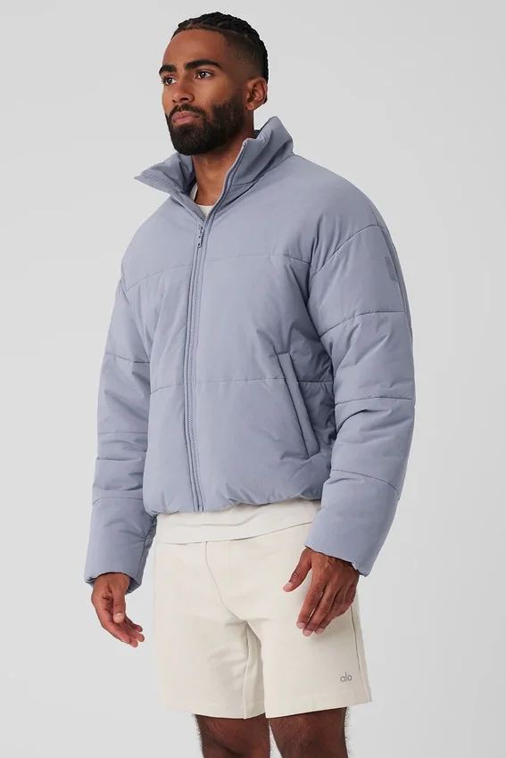 Stretch geweven Street Puffer - Fog