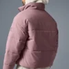 Stretch geweven street-puffer - Woodrose