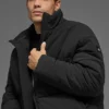 Stretch geweven Street Puffer - Zwart