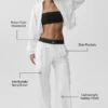 Suit up-broek (lang) - Wit/Zwart