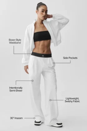Suit up-broek (lang) – Wit/Zwart
