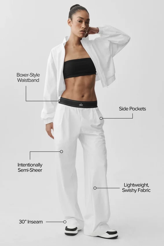 Suit up-broek (lang) - Wit/Zwart