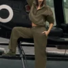 Suit up-broek (Regular) - Olive Tree