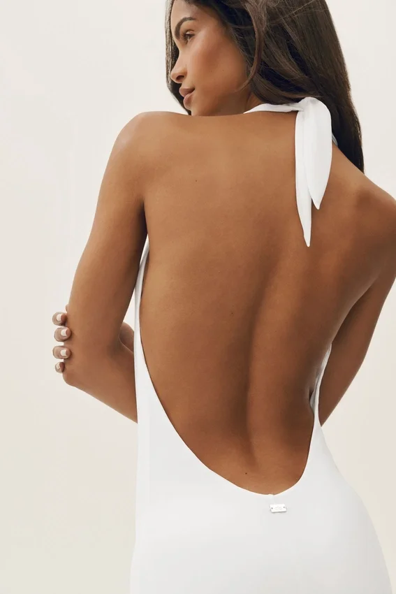 Summer Soiree halter maxi-jurk - wit