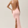 Summer Soiree halter maxi-jurk - zonovergoten roze