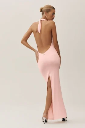 Summer Soiree halter maxi-jurk - zonovergoten roze