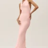 Summer Soiree halter maxi-jurk - zonovergoten roze