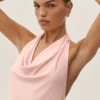 Summer Soiree halter maxi-jurk - zonovergoten roze