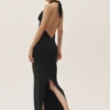 Summer Soiree halter maxi-jurk - Zwart