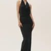 Summer Soiree halter maxi-jurk - Zwart