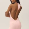 Summer Soiree halter-minijurk – zonovergoten roze