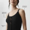 Sunlit-trui met knoopsluiting - Zwart